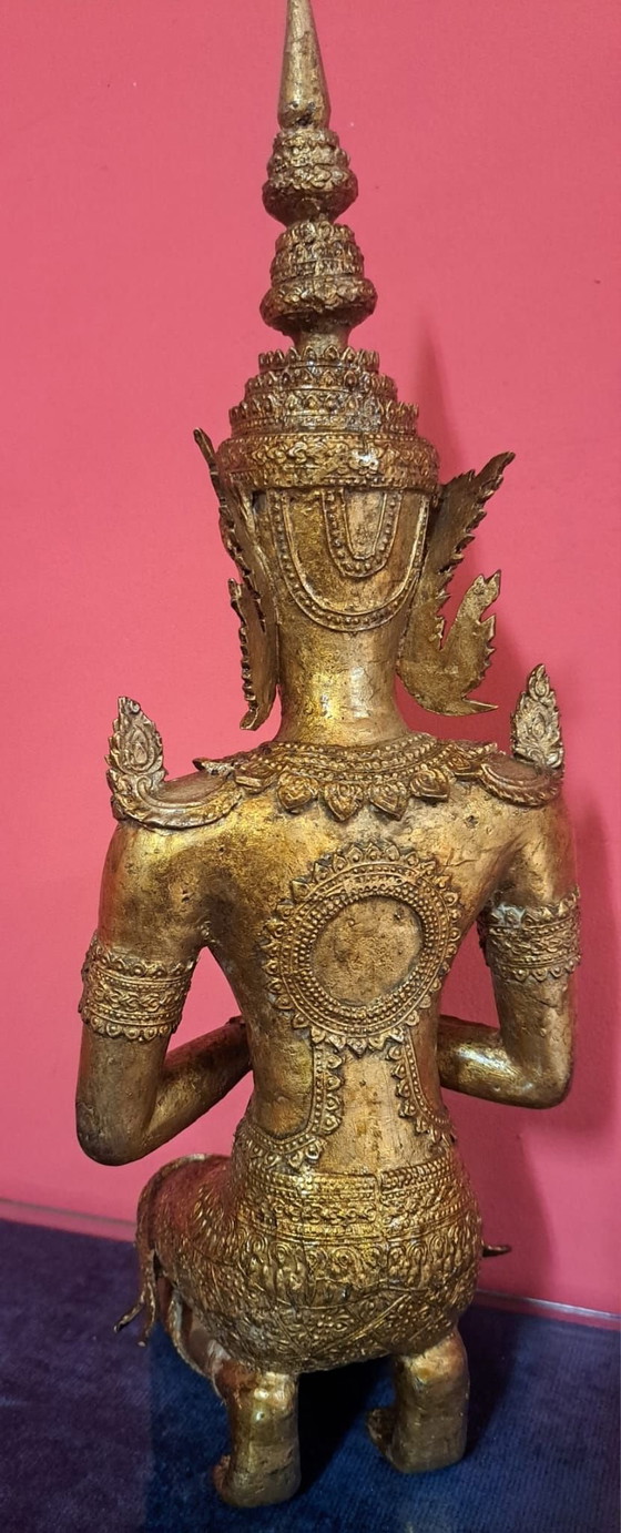 Ange thaïlandais antique, Sculptures, Bronze, Laiton, Doré (photo 10 sur 10)