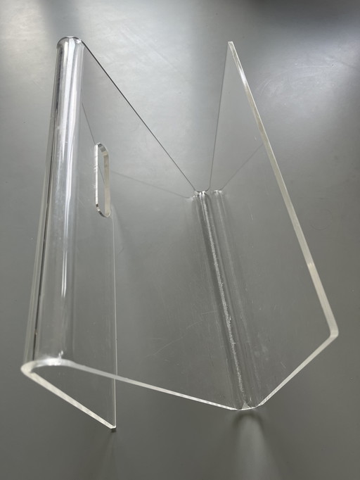 Plexiglas reading tray/magazine rack