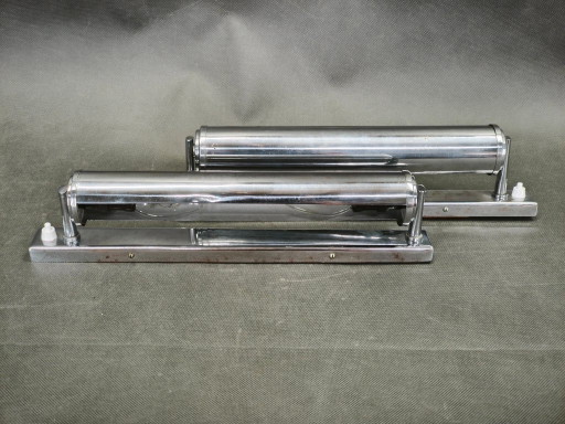 Paar Bauhaus-Wandleuchten aus Chrom von Napako, Tschechoslowakei, 1940er Jahre