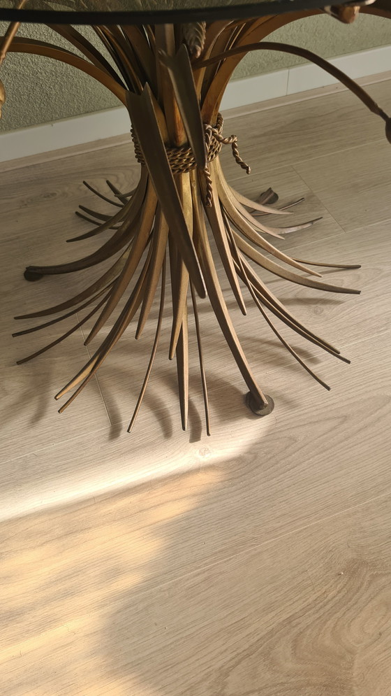 Image 1 of Iconic 'Sheaf of Wheat' Side Table in the Style of Coco Chanel / Maison Jansen