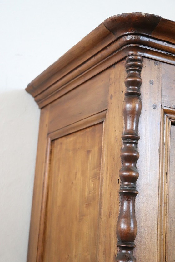 Image 1 of Solid Poplar Wood Antique Wardrobe, Italy Mid 19th Century