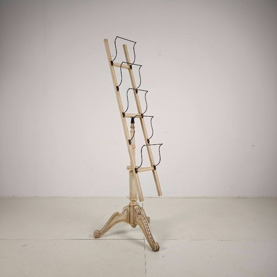 Image 1 of Antieke Engelse draaibare kranten-, tijdschriften- en boekenstandaard, 20e eeuw