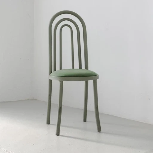 Italienischer Vintage Stuhl "Arches" aus grünem Stahlrohr