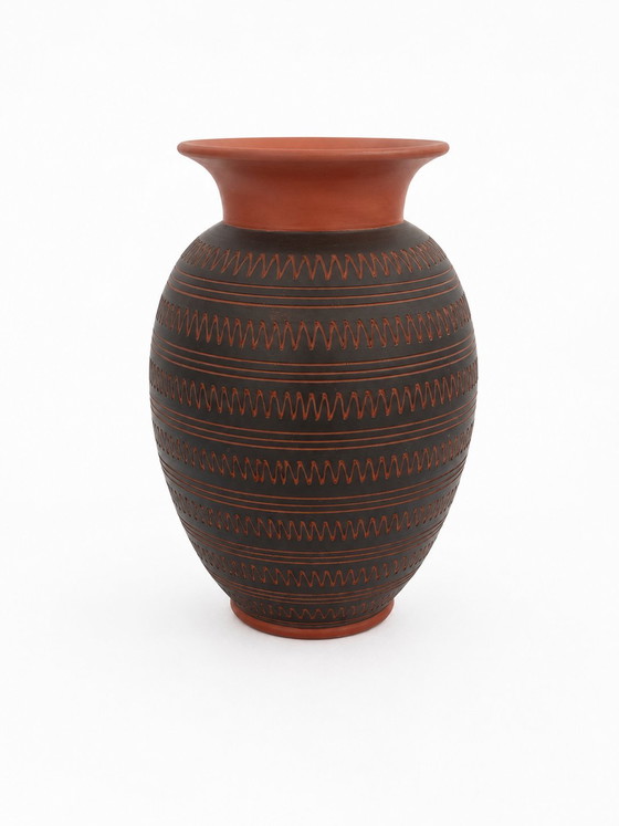 Image 1 of Vintage Rudi Stahl Studio Pottery Vase Mid-Century West German Ceramic Art