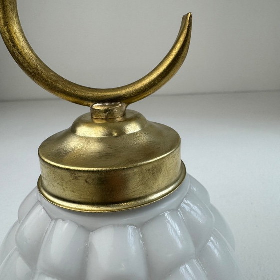Antieke vintage wandlamp van opaalglas – Wandlampen (photo 5 of 8)