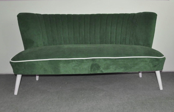 Groene Mid-Century Bank – Bankstel, Mid Century Modern (photo 3 of 6)