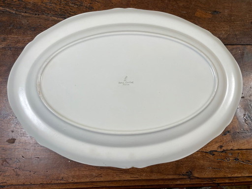Plato grande de barro pintado a mano – 45 × 30 cm