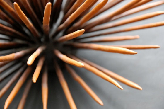 Image 1 of Mid-Century Modern Starburst Wall Art Sculpture — MCM Decor, 3D Textured Custom Color Designer Art 