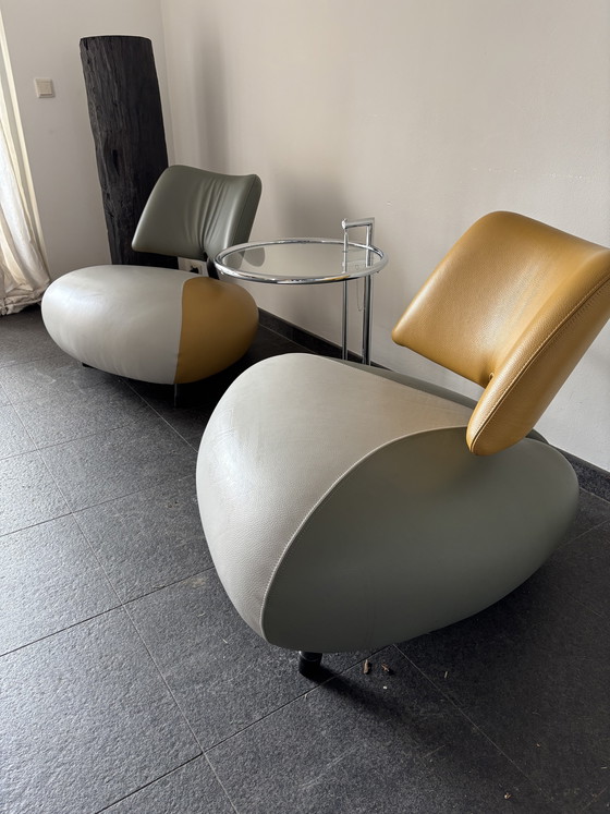 Image 1 of Poltroncina Leolux Pallone verde muschio