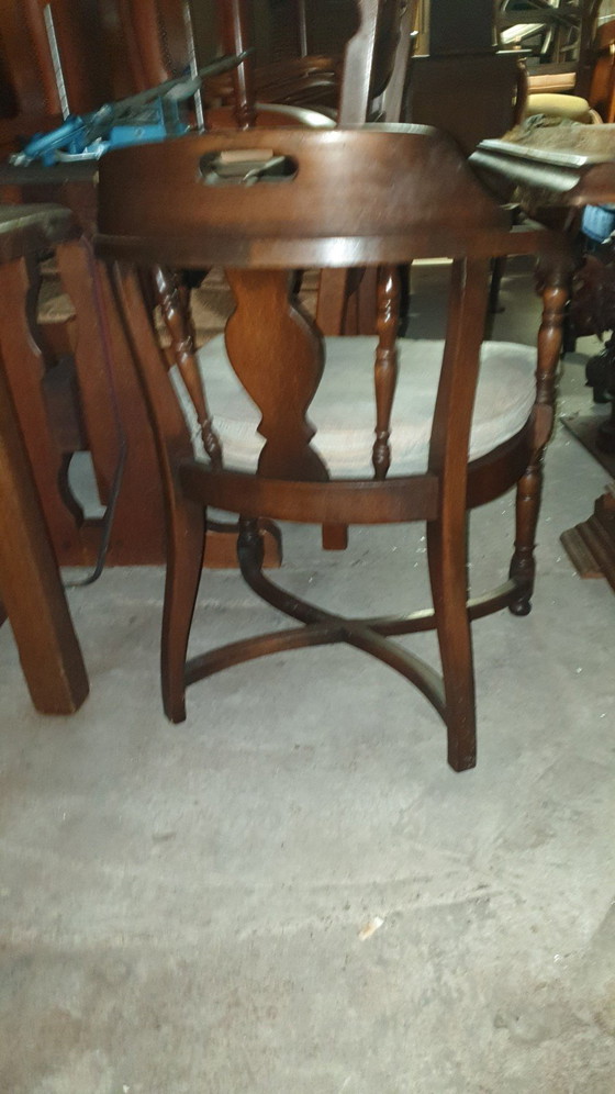 Image 1 of 4 poltrone da pranzo classiche in rovere