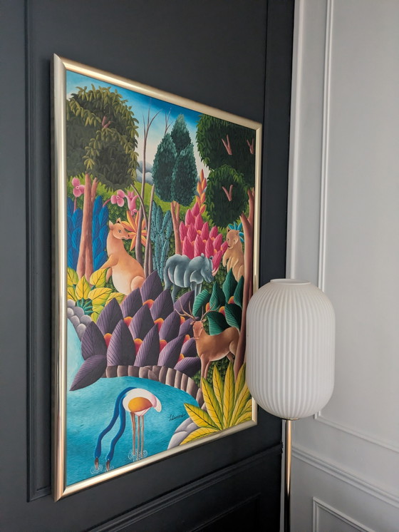 Rare painting by L. Dumond, Douanier Rousseau – Paintings & Drawings, Metal, Canvas (photo 15 of 15)