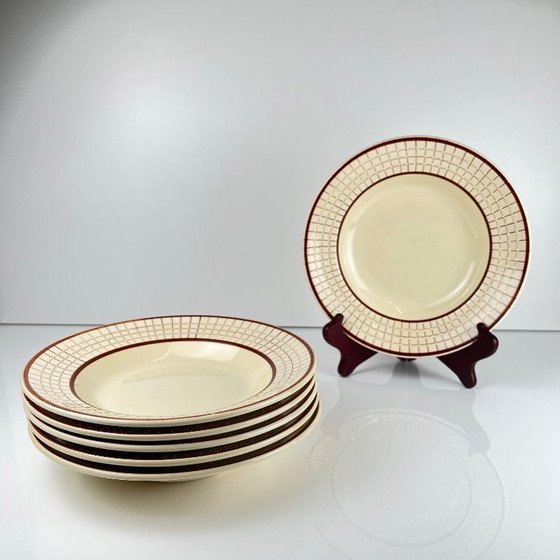 Image 1 of Set of 6 Longchamp soup plates, "Colmar" model