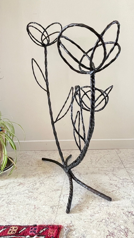 Image 1 of Mensola per piante in acciaio curvo vintage