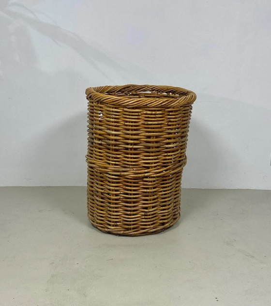 Image 1 of Cestino in rattan vintage extra large - Decorazione retrò