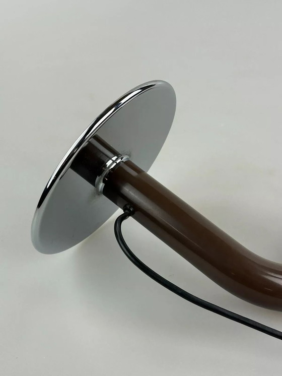 Image 1 of 60s 70s table lamp Ingo Maurer Gulp tube lamp chrome metal Space Age