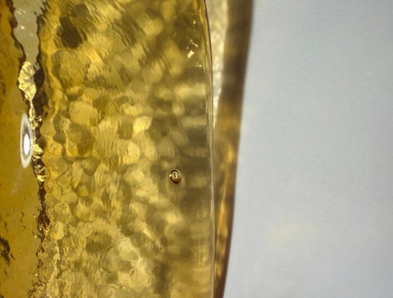 Vintage Murano glass Wall lights by Mazzega, 1970s, Metal, Yellow (photo 6 of 7)