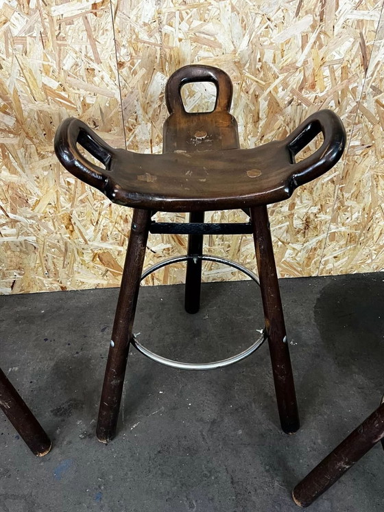 Image 1 of 4x 50's 60's Bar Stools Tabouret de bar Attributed Carl Malmsten Sweden Design