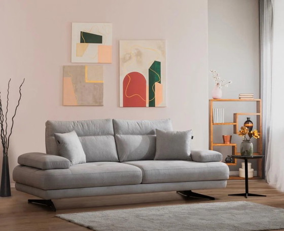Image 1 of 🛋️ Trend Life Milano Conjunto de 4 piezas Gris/Crema Relax