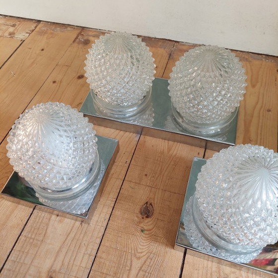 Set di 3 lampade vintage MCM – Applique, Vetro (photo 6 of 8)