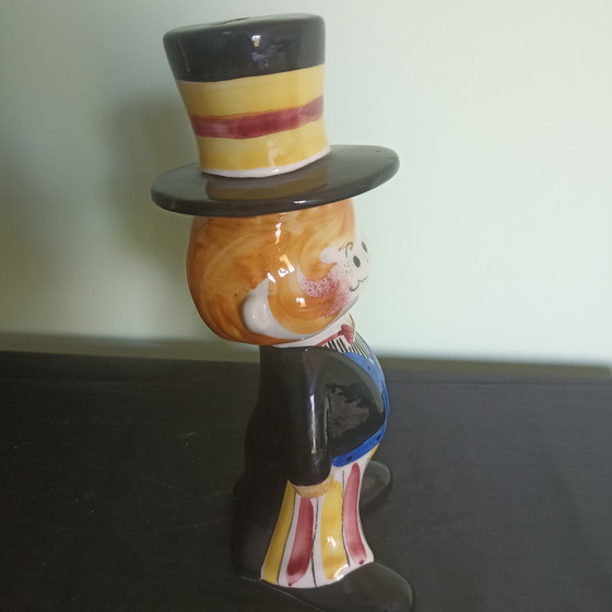 Tirelire cochon vintage italienne en céramique « Gentleman » (années 60/70) – État neuf ! – Objets déco (photo 4 of 6)