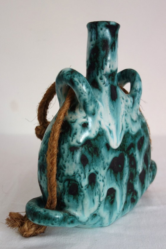 Image 1 of Fiaschetta in ceramica Fat Lava arte popolare Francia anni '50