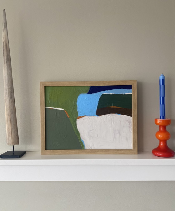 Image 1 of Dipinto astratto 30 x 40 cm con cornice