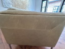 Banc Bern, 3 places Cuir Olive clair 0691, pied en acier inoxydable