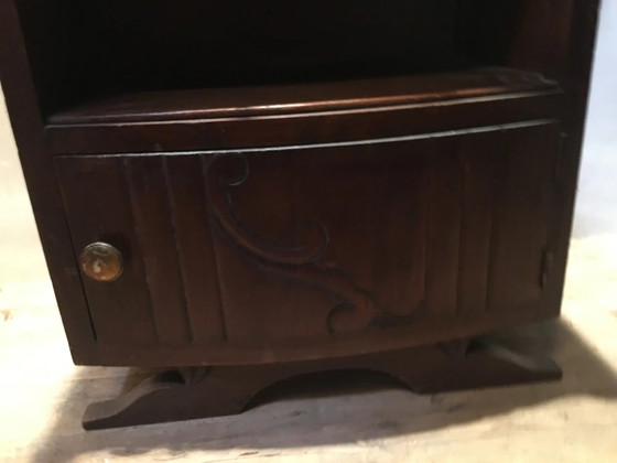 Comodino in rovere massello con marmo beige. – Comodini, Art Deco (photo 2 of 9)