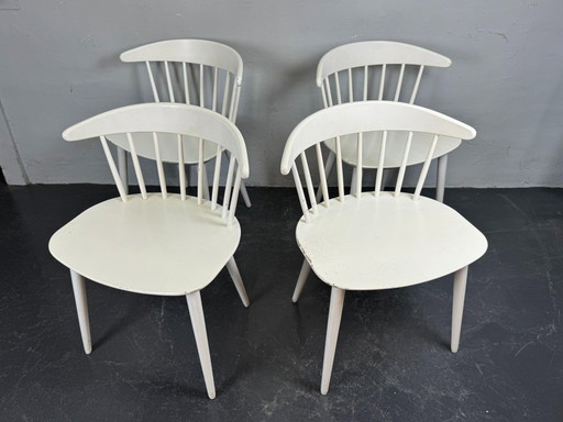 J104 chaises de salle à manger de Jorgen Baekmark FDB MOBLER 4x
