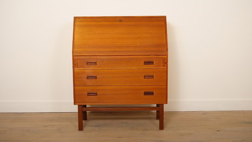 Segretaria vintage in teak | Deens | 90 cm