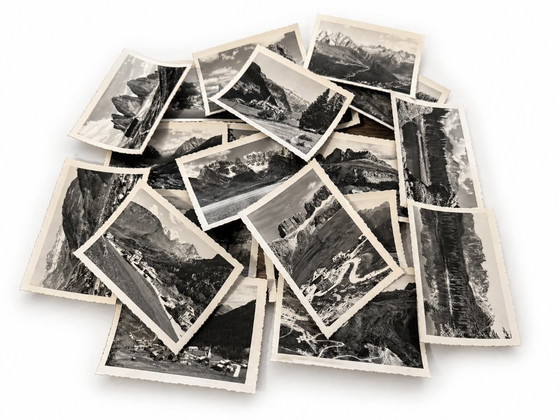 Image 1 of 4 sets of photo postcards in 10x15 cm format (1950s) and 9.5x6 cm (1920s and 1930s)