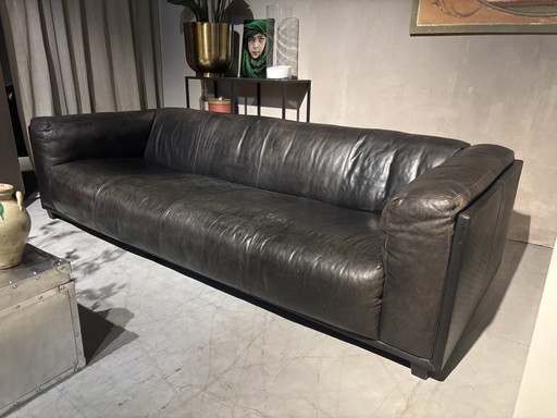 Industrial Buffalo Leather Sofa Machalke 2.70 Wide