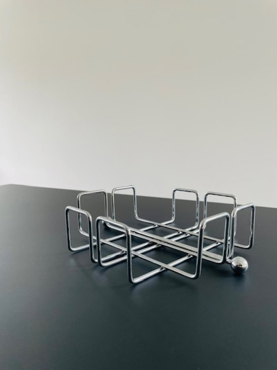 Image 1 of Retro chrome napkin holder with weight