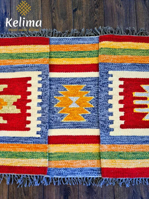 Tappeti Kelima tessuti a mano (set di 3)