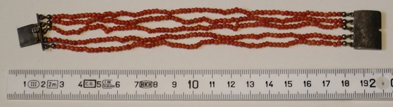 Image 1 of Bracelet 835 Handmade Pearl Silver Art Deco Bauhaus Hammered