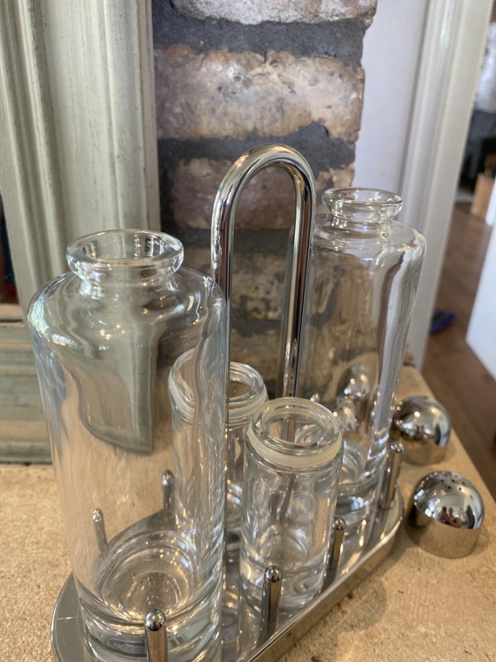 Alessie Öl-Essig-Pfeffer-Salz-Set – Tischdekoration, Glass, Metal (photo 8 of 8)