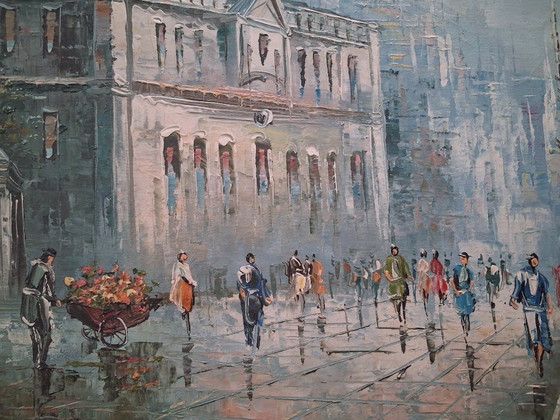 Vintage Oil Painting P Andrea Paris – Paintings & Drawings, Canvas (photo 3 of 5)