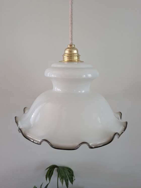 Image 1 of nostalgic atmospheric opaline glass lampshade