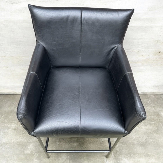 Tabourets de bar Jess Design "Forward" | Set de 3 | Cuir Noir | Excellent État! – Leather, Metal (photo 8 of 15)