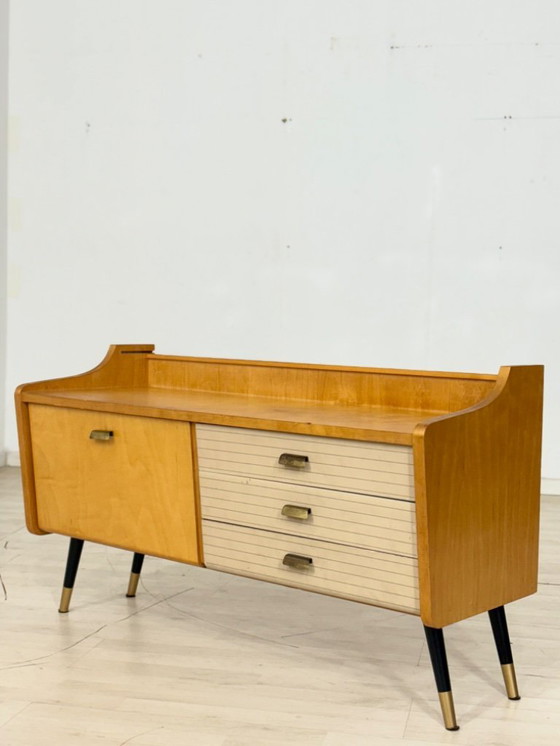 Image 1 of Mid-century lowboard, ladekast, woonkamerkast, vintage kast