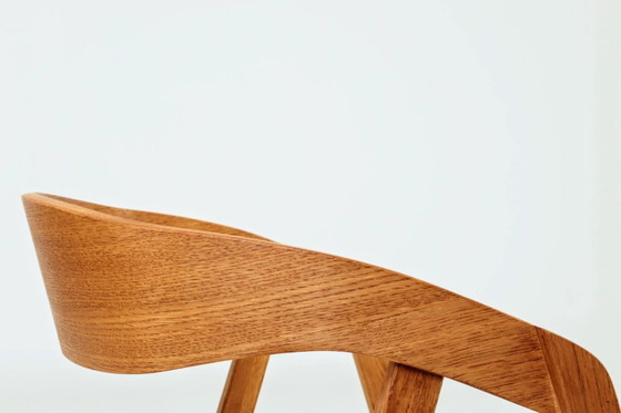 Image 1 of Scandinavian dining chairs set of 6 rustic oak wood safari beige 