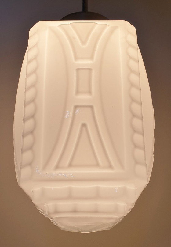 Image 1 of Art Deco hanglamp opaline glas 