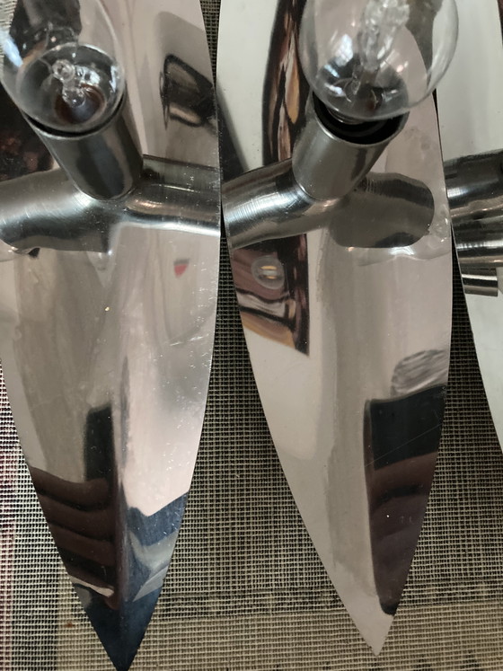 Image 1 of Paire d’applique murale 5 ampoules Goffredo Reggiani vintage 70’S