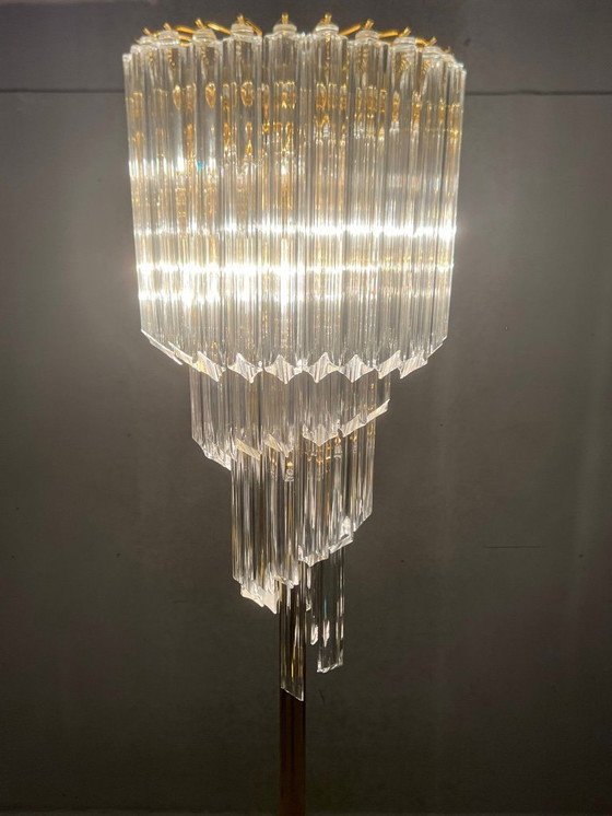 Image 1 of Large waterfall floor lamp/floor lamp by Novaresi, Murano glass, Italy, 1970s
