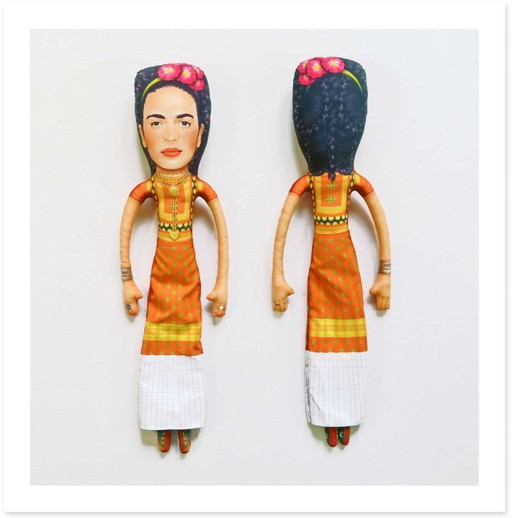 Scultura artistica di Frida Kahlo | Bambola d'arte di design | Oggetto d'arredo d'arte contemporanea