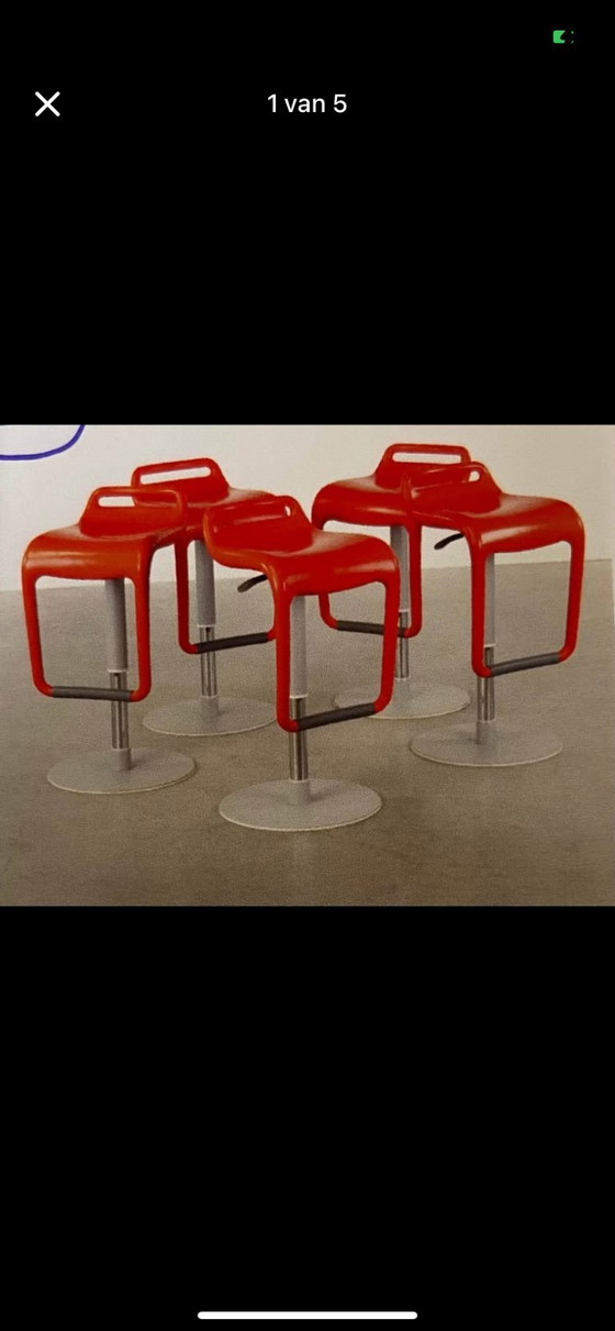 Image 1 of Segis Noon Barhocker, verstellbar, rot