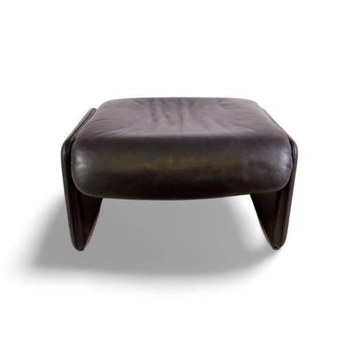 Pouf originale De Sede DS 2018, in pelle, design nero