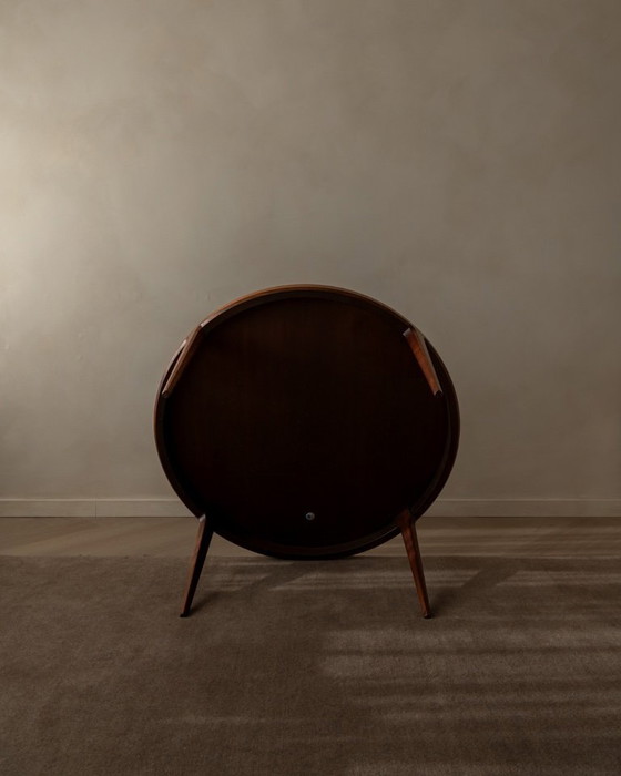 Image 1 of Vintage Rosewood Coffee Table (Model 283) by Johannes Andersen for CFC Silkeborg | Danish Modern Round Table