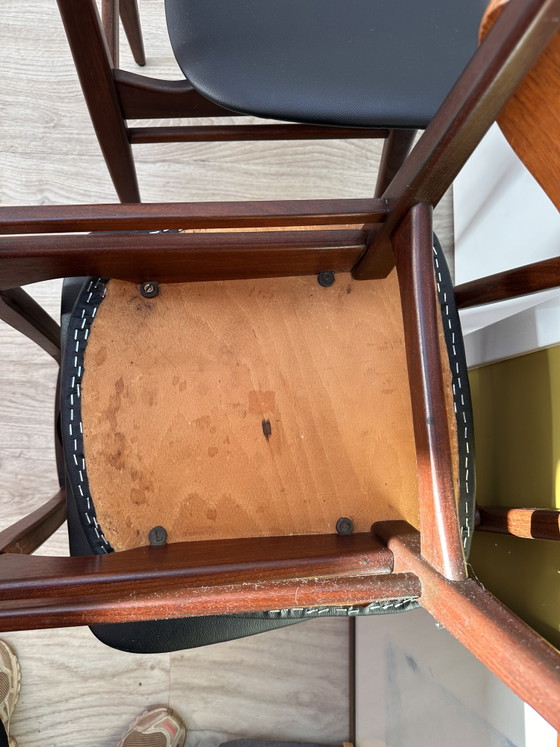 Louis van Teeffelen, Kastrup Dining chairs (3x), Wood, Skai, Black (photo 5 of 8)
