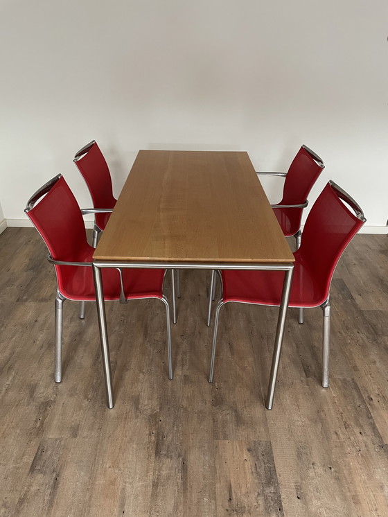 Image 1 of Design Table + 6x Alias Italy chair